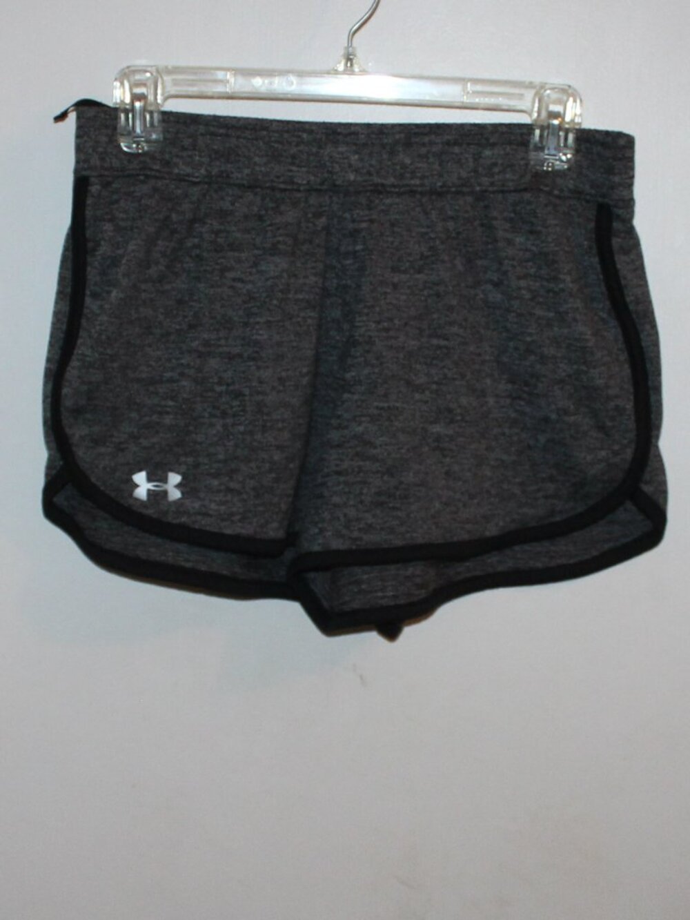 Under Armour Women's Play Up 3.0 Twist Shorts in a grey heathered colorway